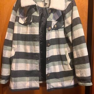 Koolaburra Kids Striped Jacket with Sherpa Collar